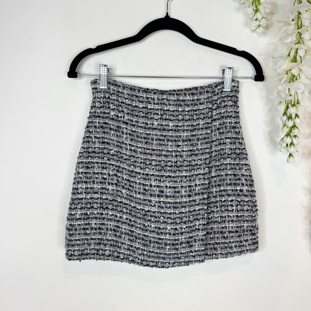NWT ZARA tweed mini skirt boucle skort y2k 90s clueless